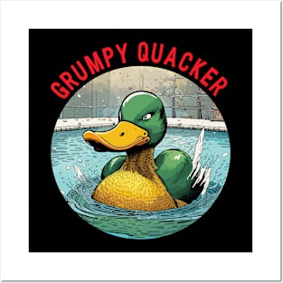 Grumpy Quaker Duck Posters and Art